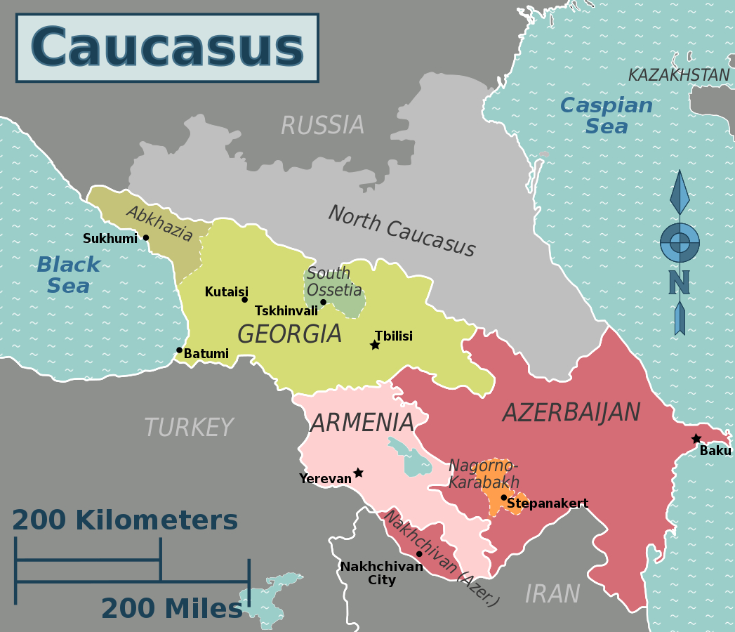 Map Of Caucasus Big 